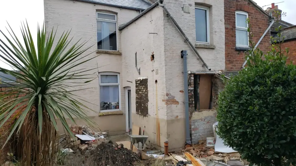 Rear of the house before the extension